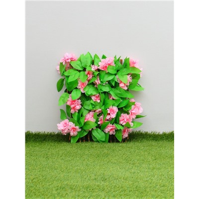 Ограждение декоративное, 35×120 см, «Розовые цветы», Greengo
