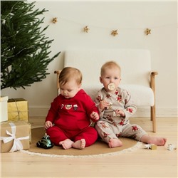 Костюм детский (кофта, штаны) «Крошка Я. Новогодние медвежата», рост 92-98 см