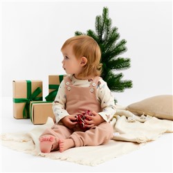 Набор детский (боди и комбинезон) «Крошка Я. Новогодние игрушки», рост 86-92 см