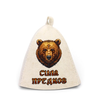 Шапка для бани и сауны «Сила предков», полиэфир, шерсть