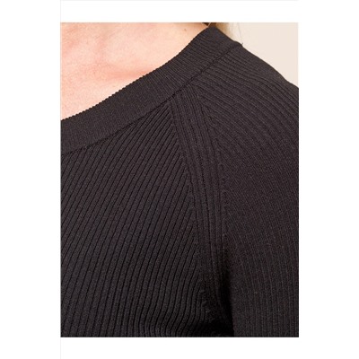 Джемпер тонкой вязки в рубчик из вискозы VILATTE, 1028691