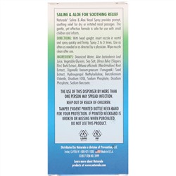 Naturade, Спрей для носа, соляной раствор и алоэ, 1,5 жидкой унции (45 мл)