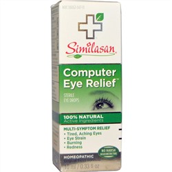Similasan, Computer Eye Relief, стерильные глазные капли, 10 мл (0,33 жидкой унции)