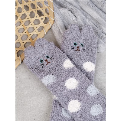 Носки женские флисовые р. 35-40 Лапки новогодний №4 / MNZ-16/4 /уп 12 /700654