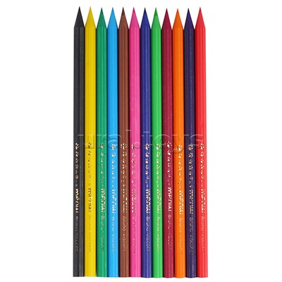 Карандаши цветные пластиковые "Meow", 12 цветов