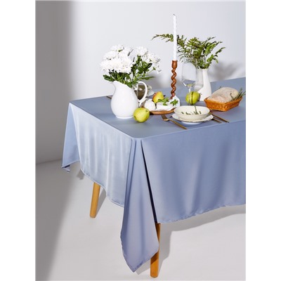 Скатерть «Этель» Agate, 150×110 см, серо-голубая
