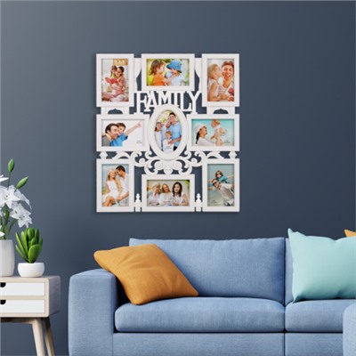Фоторамка коллаж Семья 47x51 см / XZ-1962 /уп 24/ 9 фото