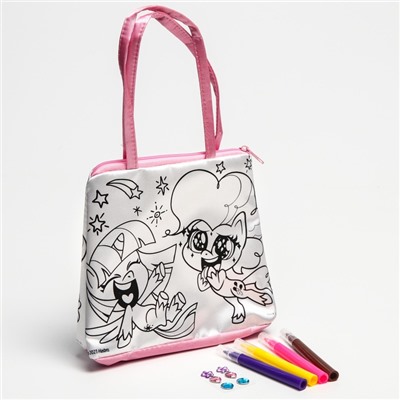 УЦЕНКА Набор для творчества «Сумка-раскраска» с фломастерами, My little pony