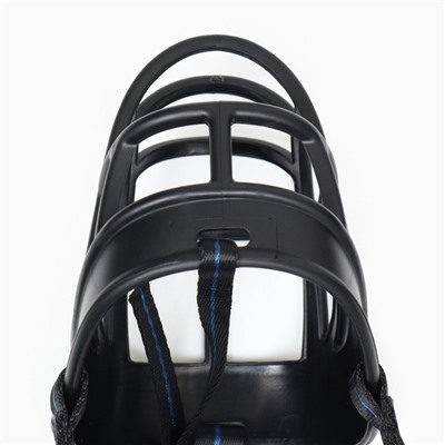 Намордник для собак №5, ДН 12 см, ОМ 35 см, с трехсторонним ремешком, каучук, чёрный