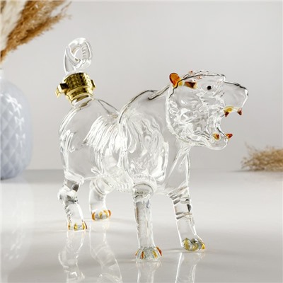 Штоф «Тигр», 500 мл, 30×7×17 см, стекло, прозрачный