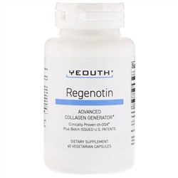 Yeouth, Regenotin, улучшенный источник коллагена, 60 вегетарианских капсул