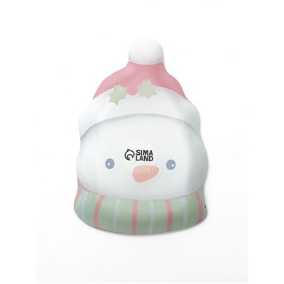 Тарелка новогодняя плоская «Снеговик», 13.8×20.5 см