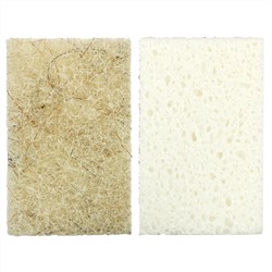 Full Circle, Cleana Colada,  Heavy-Duty Coconut Scrubber Sponges, 2 Packs