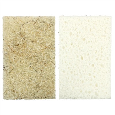 Full Circle, Cleana Colada,  Heavy-Duty Coconut Scrubber Sponges, 2 Packs