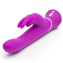 Лиловый вибратор-кролик Curve Rechargeable Rabbit Vibrator - 25,4 см.
