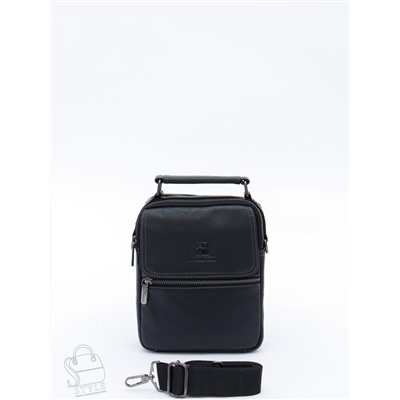 Сумка мужская кожаная 633M black Fuzhiniao