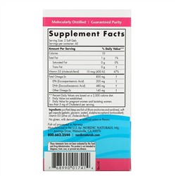 Nordic Naturals, пренатальная ДГК, без добавок, 830 мг, 90 капсул