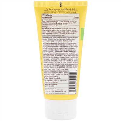 Babo Botanicals, Прозрачный солнцезащитный крем с цинком, SPF 30, без отдушек, 89 мл (3 жидких унции)
