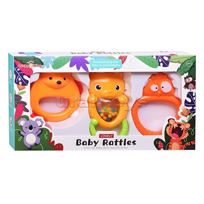 Набор погремушек "Милые зверята" в коробке