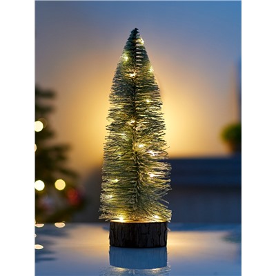 Фигура светодиодная «Ёлка зелёная» 30 см, 20 LED, от батареек AG13×3, свечение тёплое белое