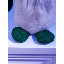 Фигура текстиль «Гном лосяш в зелёном» 33×12×18 см, 1 LED, от батареек AG10×3, свечение тёплое белое