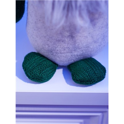 Фигура текстиль «Гном лосяш в зелёном» 33×12×18 см, 1 LED, от батареек AG10×3, свечение тёплое белое