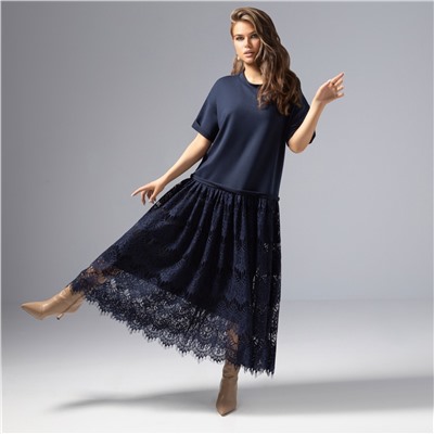 Платье комбинированное с кружевом, Откровенный шик (магия)