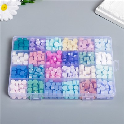 Набор сургуча «Пастельная палитра», матовый, перламутр, 24 цвета, 19×13×2 см