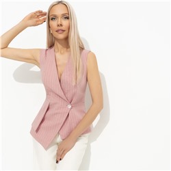 Жилет приталенного силуэта, Стильный лидер (розовая пудра)