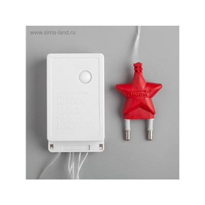 Гирлянда «Водопад» 2×1.5 м, IP20, прозрачная нить, 400 LED, свечение белое/синее, 8 режимов, 220 В