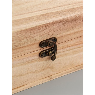 Шкатулка для росписи дерево «Сундук», замок крючок, 18×12×12 см