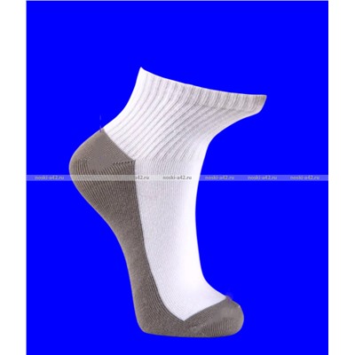 Носки мужские укороченные белые (серая подошва) арт. 5501