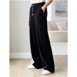 Прямые брюки из бархатистого велюра