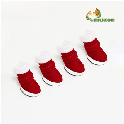 Ботинки «Кристмес», набор 4 шт., 1 размер, красные