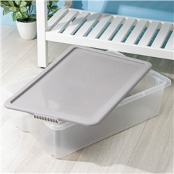Контейнер для хранения Porter, 32 л, 64×41,5×17,5 см, с крышкой, цвет дымчато-серый