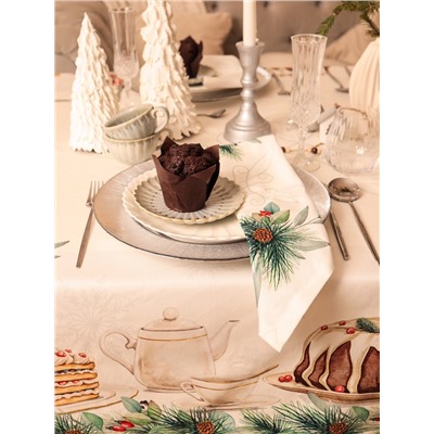 Набор салфеток сервировочных «Этель» New Years treat, 4 шт., белые, 40×40 см