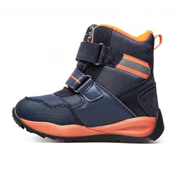 92M-QK-1638 син/оранж Ботинки зима для мальчиков (27-32)/12