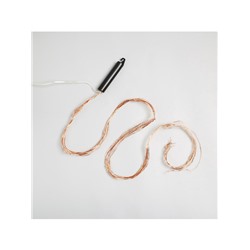 Гирлянда «Конский хвост» 10 нитей по 1 м, IP20, медная нить, 100 LED, 2 режима, батарейки AAх3 (нет в комплекте), свечение тёплое белое