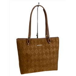 Женская сумка из искусственной замши, цвет коричневый