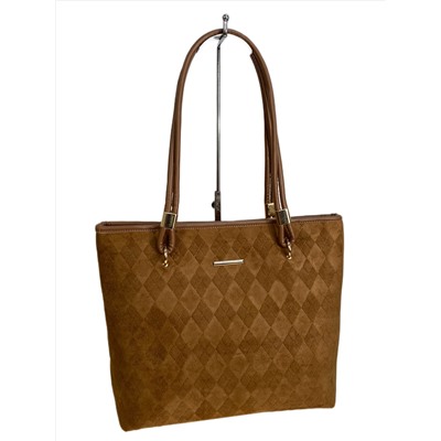 Женская сумка из искусственной замши, цвет коричневый