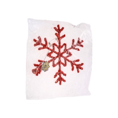 УЦЕНКА Фигура световая "Снежинка красная", d=39 см, 30 LED, ААх2 (не в компл.), Т/БЕЛЫЙ