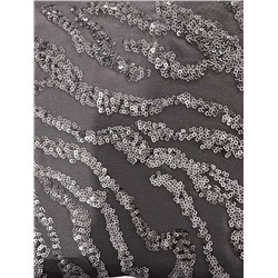 Нарядная футболка с принтом пайетками из премиального хлопка с эластаном