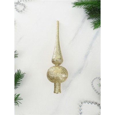 Верхушка на елку Пика 25 см золотая / ZAF210145 /уп 100/320/