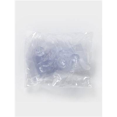 Крючки самоклеящиеся настенные прозрачные, 5.6×5.6 см, 10 шт.