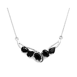 Колье из серебра сапфир корунд, Леди