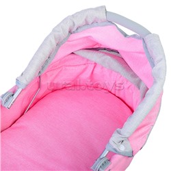 Коляска зима-лето 9636 для кукол, металл. с люлькой-переноской, со сменным коробом, с корзиной, в пакете