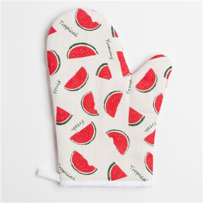 Варежка Доляна «Арбузы» 24×15 см, 100% п/э