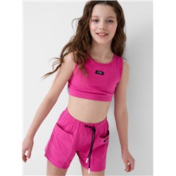 Комплект трикотажный для девочек: топ, шорты