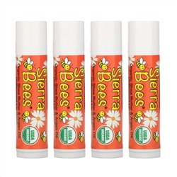 Sierra Bees, Органические бальзамы для губ, масло ши и аргановое масло, 4 штуки в упаковке весом 0,15 унции (4,25 г) каждая