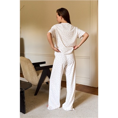 Пижама с брюками хлопковая Сердце